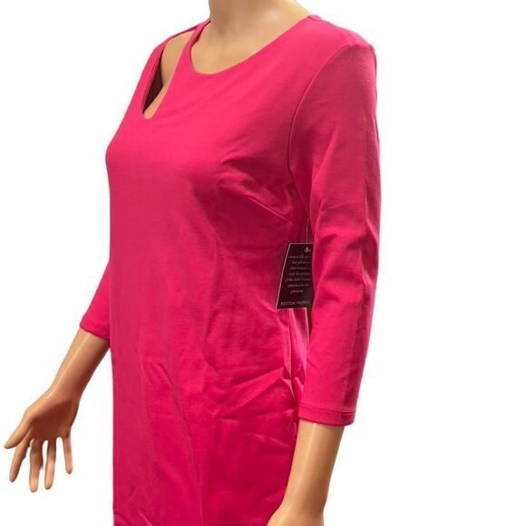 Boston Proper Cutout Fuschia Pink Sheath Dress SMALL NWT - Picture 5 of 15